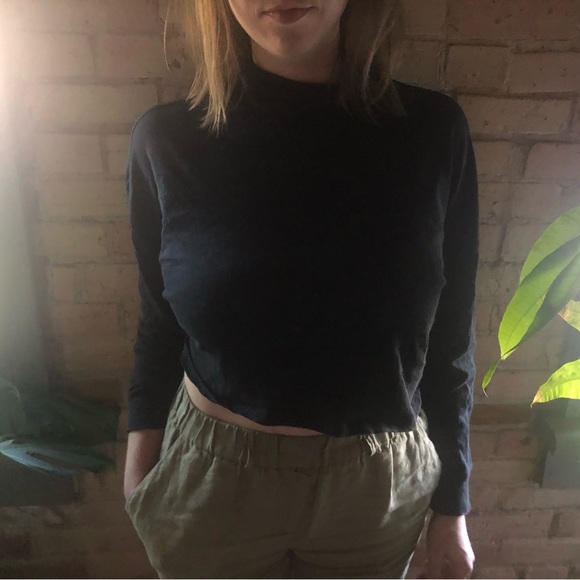 Funnel Neck Drop Shoulder Tee - Picture 5 of 6